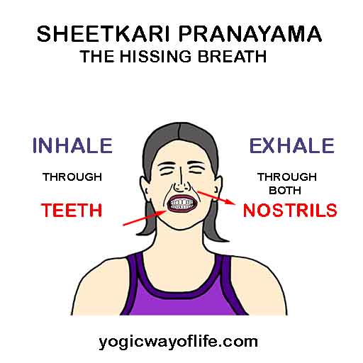 sitkari pranayama