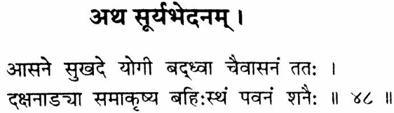 Surya Bheda Chapter 2, Verse 48