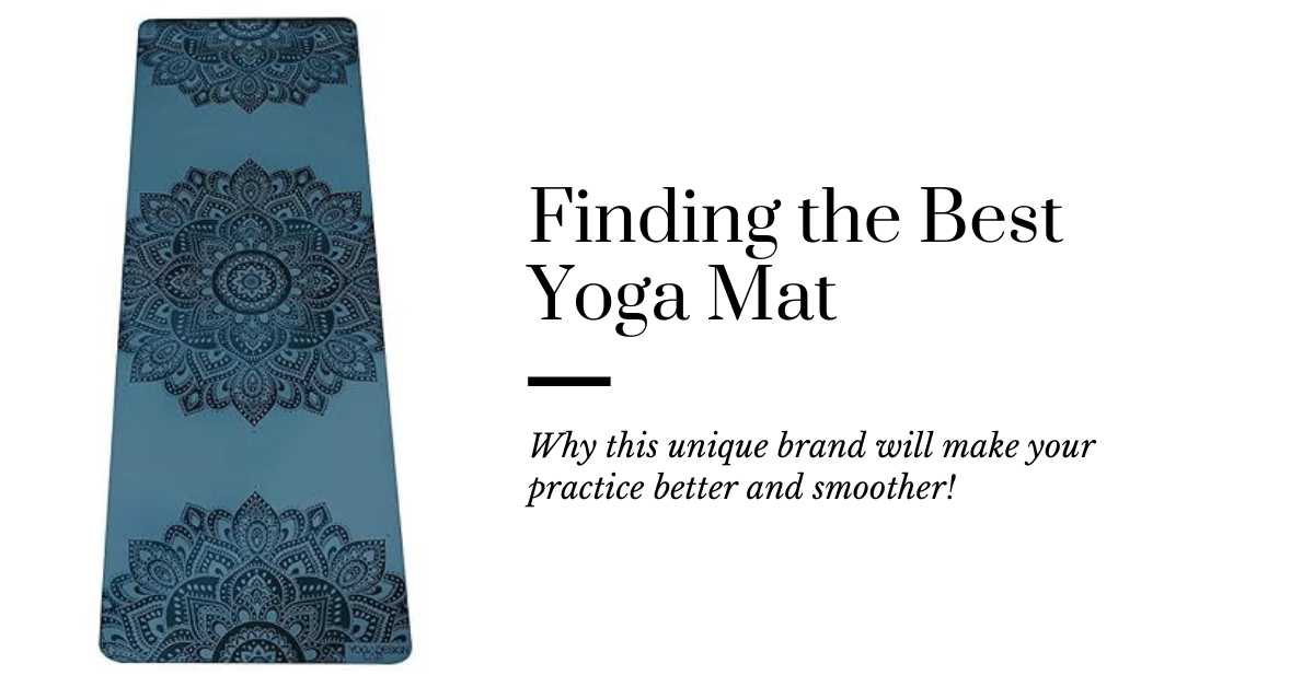 Blue yoga mat with intricate mandala design